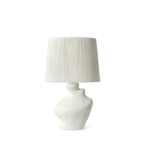 Palecek Ezra Table Lamp, 1-Light, White, White Abaca Rope Shade, 23"H (2167-82 3706TP3T) 
