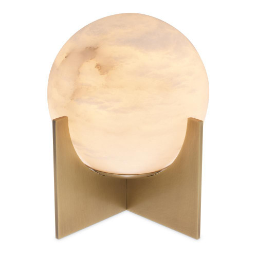 Eichholtz Scorpios Table Lamp, 1-Light, Small, Antique Brass, Alabaster, 9.84"H (114061UL ), Eichholtz 114061UL YV0J041WNP 
