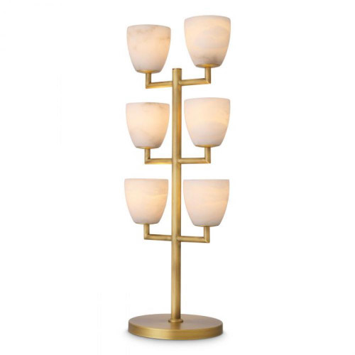 Eichholtz Valerius Table Lamp, 6-Light, Antique Brass, Alabaster Shade, 31.89"H (116279UL ), Eichholtz 116279UL YV0J041WNR 
