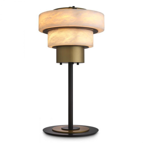Eichholtz Zereno Table Lamp, 1-Light, Antique Brass, Alabaster, 26.18"H (116633UL ), Eichholtz 116633UL YV0J041WNV 