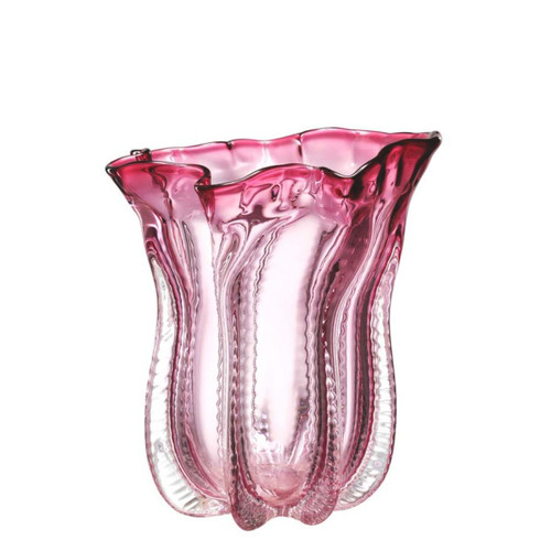 Eichholtz Caliente Vase, Small, Pink Glass, 11.02"H (112569 YV0J041XNX) 