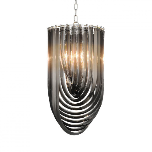 Eichholtz Murano Pendant, 4-Light, Small, Nickel, Smoke Acrylic, 13.78"W (111904UL YV0J03YV08) 