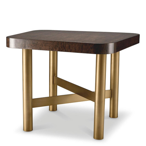 Eichholtz Oracle Side Table, Maple, Brushed Brass, 19.69"H (117411 YV0J041URA) 