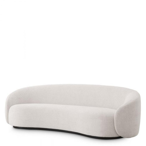 Eichholtz Amore Sofa, Lyssa Off-White Fabric, Black Base, 92.52"W (A115777 YV0J041VNU) 