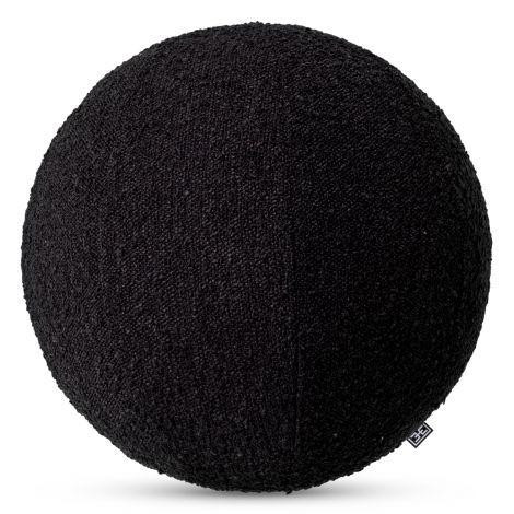 Eichholtz Palla Pillow, Ball-Shape, Large, Black Boucle Fabric, 14.57"W (115598 YV0J03YWZ3) 