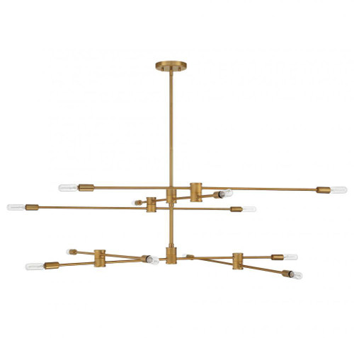 Savoy House Lyrique Chandelier, 12-Light, Warm Brass, 54.25"W (1-7001-12-322 ALQQ4) 