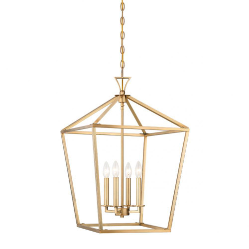 Savoy House Townsend Pendant, 4-Light, Warm Brass, 26"H (3-421-4-322 ALVMZ) 