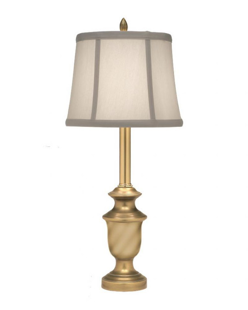 Stiffel Buffet Lamp, 1-Light, Artisan Brass, Ivory Shadow Fabric Shade, 25"H (BL-AC9847-ABR YV0J07RREH) 