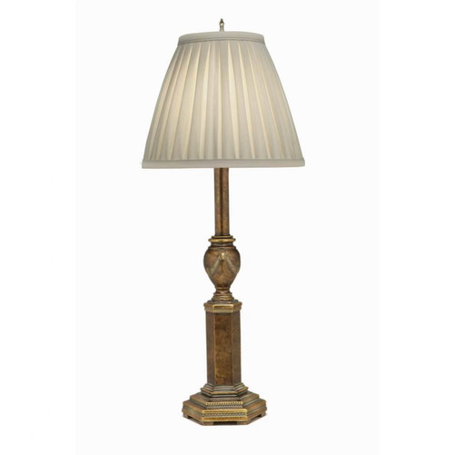Stiffel Buffet Lamp, 1-Light, Amber Tortoise Shell, Ivory Shadow Fabric Shade, 32"H (BL-N7679-ATS YV0J07RRER) 