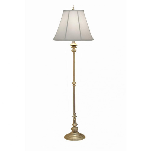 Stiffel Floor Lamp, 1-Light, Milano Silver, Off-White Silk Shantung Fabric Shade, 67"H (FL-1320-N4555-MS YV0J07RTCE) 
