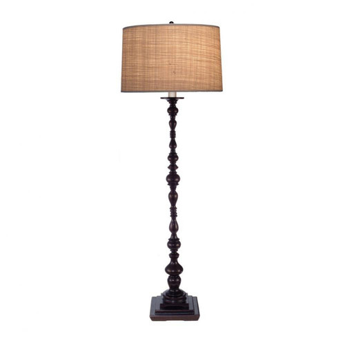 Stiffel Floor Lamp, 1-Light, Japanese Bronze, Natural Raffia Fabric Shade, 65"H (FL-N5597-A573-JB YV0J07RTDR) 
