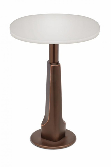 Stiffel Side Table, Oxidized Bronze, Opal Acrylic Top, 26"H (TBL-K6184-N6246-OB YV0J07RTEH) 