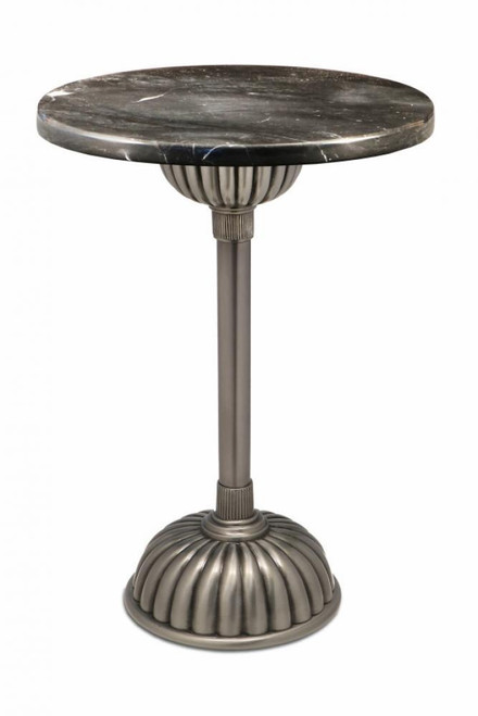 Stiffel Side Table, Pewter, Black, 26"H (TBL-K6184-N7577-PW YV0J07RTEJ) 