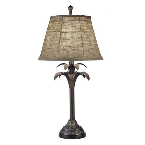 Stiffel Table Lamp, 1-Light, Bombay Bronze, Natural Burlap Softback Fabric Shade, 33"H (TL-5870-6716-BOM YV0J07RTEZ) 