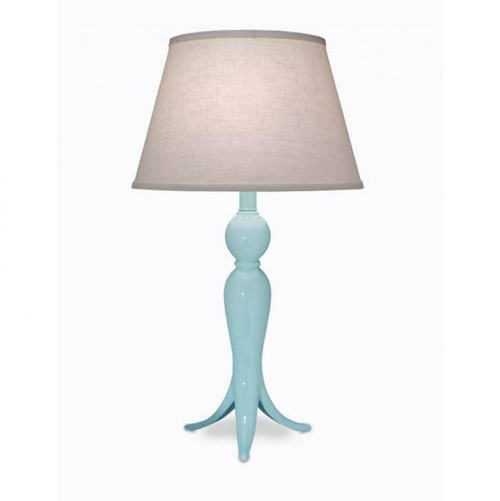 Stiffel Table Lamp, 1-Light, Gloss Light Blue, Cream Aberdeen Fabric Shade, 27"H (TL-6590-GLB YV0J07RUAE) 