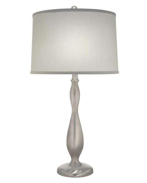 Stiffel Table Lamp, 1-Light, Satin Nickel, Pearl Supreme Satin Fabric Shade, 29"H (TL-6620-SN YV0J07RUAG) 