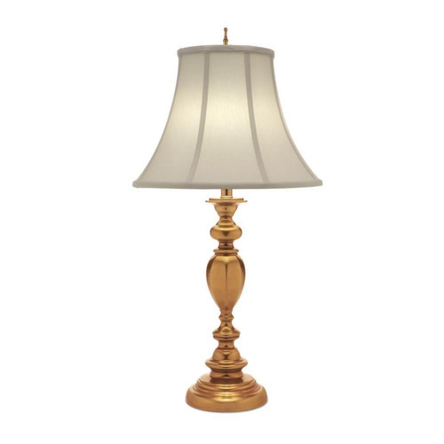 Stiffel Table Lamp, 1-Light, Umbered Brass, Pearl Supreme Satin Fabric Shade, 33"H (TL-A589-AC9826-UBR YV0J07RUCY) 