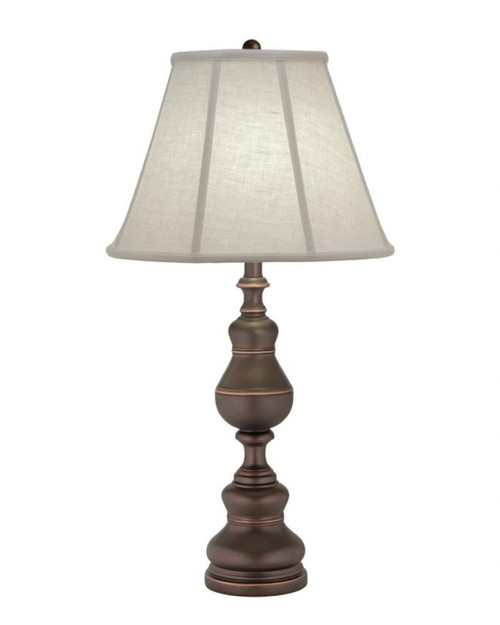 Stiffel Table Lamp, 1-Light, Oxidized Bronze, Cream Aberdeen Fabric Shade, 32"H (TL-A697-A696-OB YV0J07RUD6) 