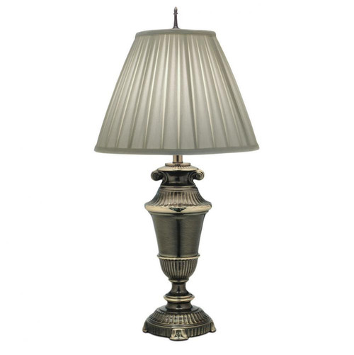Stiffel Table Lamp, 1-Light, Roman Bronze, Box Pleated Ivory Shadow Fabric Shade, 33"H (TL-A835-RB YV0J07RUDK) 