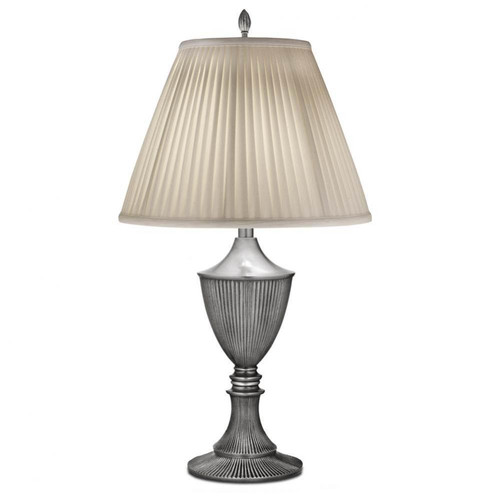 Stiffel Table Lamp, 1-Light, Pewter, Side Pleated Off-White Camelot Fabric Shade, 30"H (TL-A967-3-PW YV0J07RUE8) 
