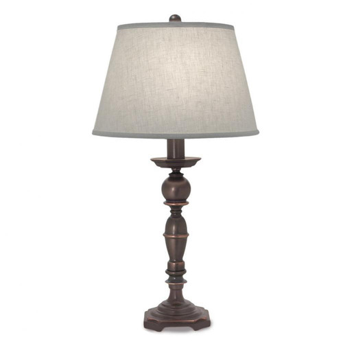 Stiffel Table Lamp, 1-Light, Oxidized Bronze, Cream Aberdeen Fabric Shade, 30"H (TL-C410-C436-OB YV0J07RV9Q) 