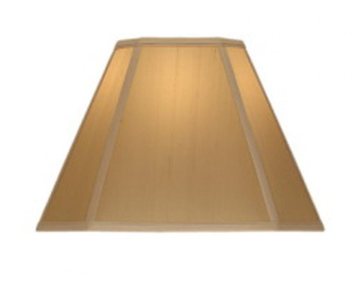 Stiffel Replacement Lampshade, Hardback Cut Corner Square, Tan Silk Shantung, Brass Top Ring, 7" Top x 16" Bottom x 11.5" Height (ST19 YV0J07RVD8) 