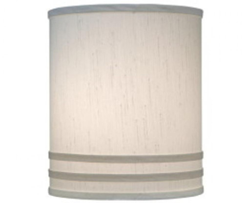 Stiffel Replacement Lampshade, Hardback Cylinder, Global White with Horizontal Stripe, Nickel Top Ring, 10" Top x 10" Bottom x 12" Height (ST34 YV0J07RW8V) 