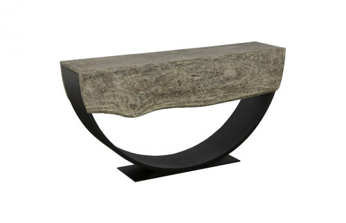 Phillips Collection Arc Console, Graystone Top, Black Base, 60"W (TH113015 YV0J07T261) 