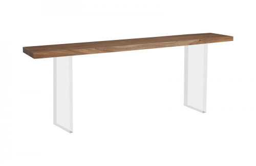 Phillips Collection Floating Console, Large, Chamcha Top, Clear Acrylic Legs, 84"W (TH101690 YV0J07T71W) 