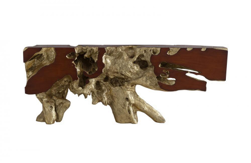 Phillips Collection Freeform Console, Large, Brown, Gold Leaf, 80"W (PH59175 YV0J07T804) 