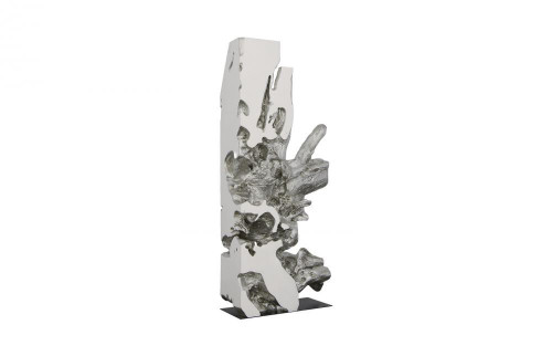 Phillips Collection Freeform Sculpture, White, Silver Leaf, 80"H (PH63351 YV0J07T80K) 