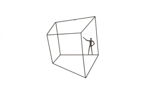 Phillips Collection Perspective Wall Sculpture, Standing Arm Up, Brown Rust, 18"W (TH97100 YV0J07W3TZ) 