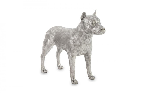 Phillips Collection Pit Bull Sculpture, Silver Leaf, 27"H (PH72094 YV0J07W3UK) 