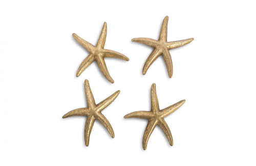 Phillips Collection Starfish Wall Sculpture, Small, Set of 4, Gold Leaf, 10"W (PH67527 YV0J07W6Q0) 