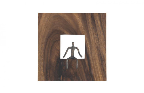 Phillips Collection Atlas Wall Art, Square, Sitting Figure, Chamcha, Black Forged, 14"W (TH101650 YV0J07T278) 