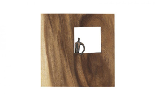 Phillips Collection Atlas Wall Art, Square, Posing Figure, Chamcha, Black Forged, 14"W (TH101652 YV0J07T27A) 