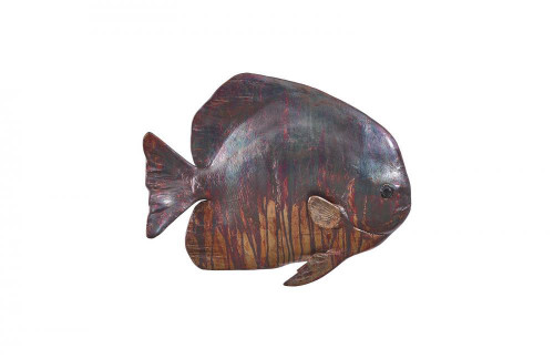 Phillips Collection Fish Wall Sculpture, Australian Bat Fish, Copper Patina, 19"W (PH100653 YV0J07T33K) 