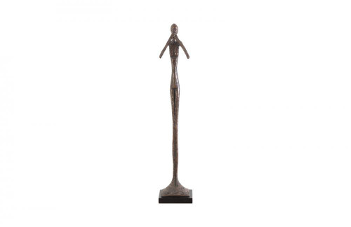 Phillips Collection Speak-No-Evil Slender Sculpture, Bronze, Black Base, 32"H (PH59233 YV0J07W5TL) 