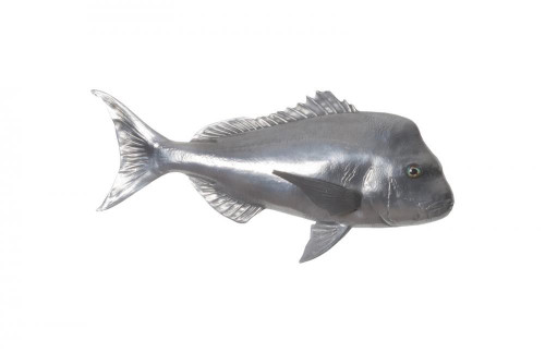 Phillips Collection Fish Wall Sculpture, Australian Snapper, Polished Aluminum, 34"W (PH64556 YV0J07T33P) 
