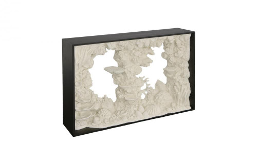 Phillips Collection Reef Console, Off-White, Black Frame, 49"W (PH112035 YV0J07W3VN) 