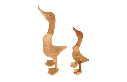 Phillips Collection Wood Sculpture, Duck, Set of 2, Chamcha, 18"H (ID65149 YV0J07W7RH) 