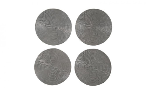 Phillips Collection Ripple Wall Disc, Set of 4, Polished Aluminum, 17"W (PH102838 YV0J07W3W7) 