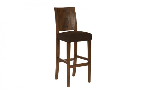 Phillips Collection Origins Bar Stool, Dark Brown Fabric Seat, Dark Brown Frame, 47.5"H (TH94567 YV0J07TC03) 