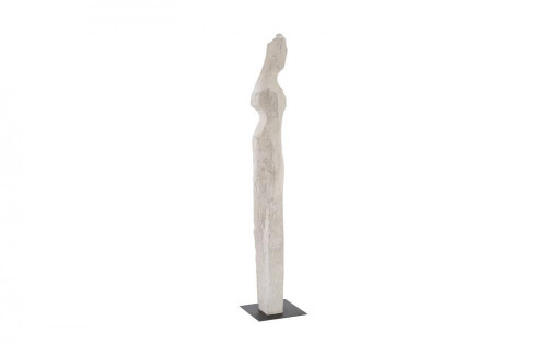 Phillips Collection Colossal Woman Sculpture, Series F, Off-White, Black Base, 84"H (PH103468 YV0J07T53A) 
