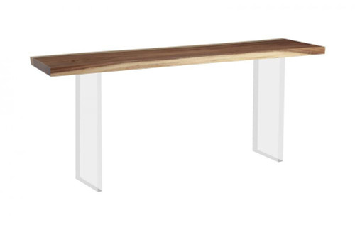 Phillips Collection Floating Console, Medium, Chamcha Top, Clear Acrylic Legs, 72"W (TH101689 YV0J07T71V) 