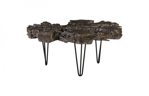 Phillips Collection Flux Coffee Table, Dark Wood, Black Legs, 40"W (ID85099 YV0J07T73G) 