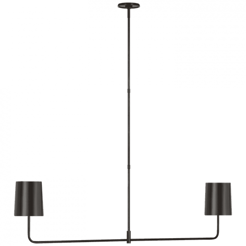 Visual Comfort & Co. Signature Collection Go Lightly 54" Two Light Linear Chandelier, Visual Comfort & Co. Signature Collection BBL 5085BZ-BZ D6AZK 