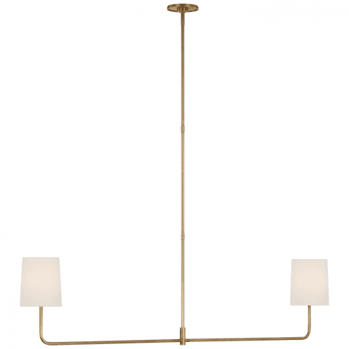 Visual Comfort & Co. Signature Collection Go Lightly 54" Two Light Linear Chandelier, Visual Comfort & Co. Signature Collection BBL 5085SB-L D95V0 