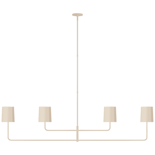Visual Comfort & Co. Signature Collection Go Lightly 70" Four Light Linear Chandelier, Visual Comfort & Co. Signature Collection BBL 5087CW-CW D95V3 