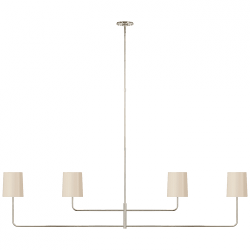 Visual Comfort & Co. Signature Collection Go Lightly 70" Four Light Linear Chandelier, Visual Comfort & Co. Signature Collection BBL 5087PN-CW D93UZ 